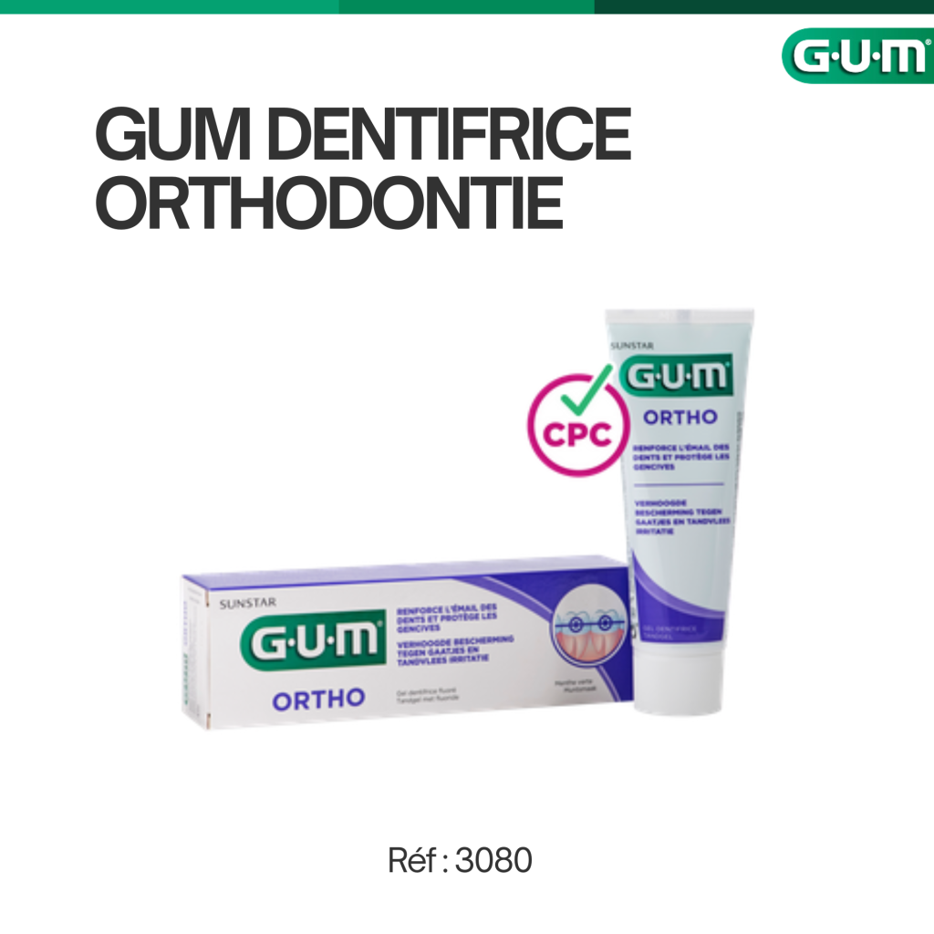 gum dentifrice orthodontie